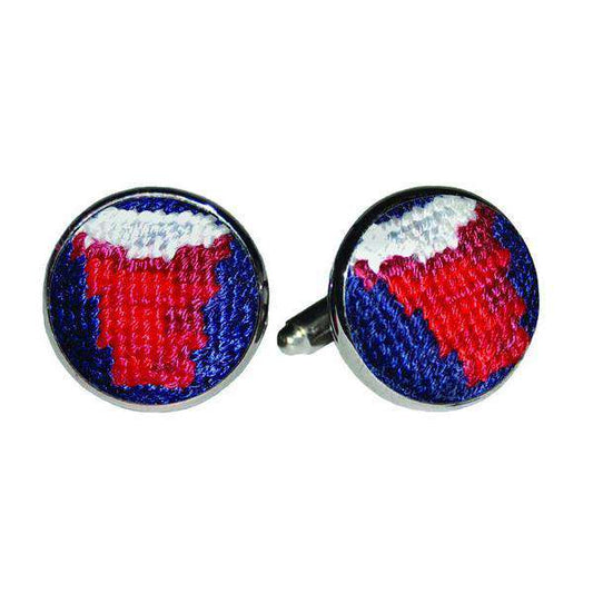 Solo Cup Needlepoint Cufflinks by Smathers & Branson