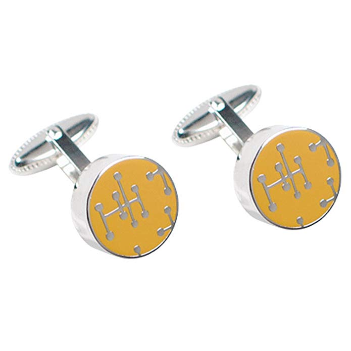 Cufflinks Dots Yellow