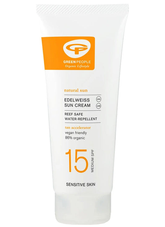 Green People Edelweiss Sun Cream SPF15 with Tan Accelerator