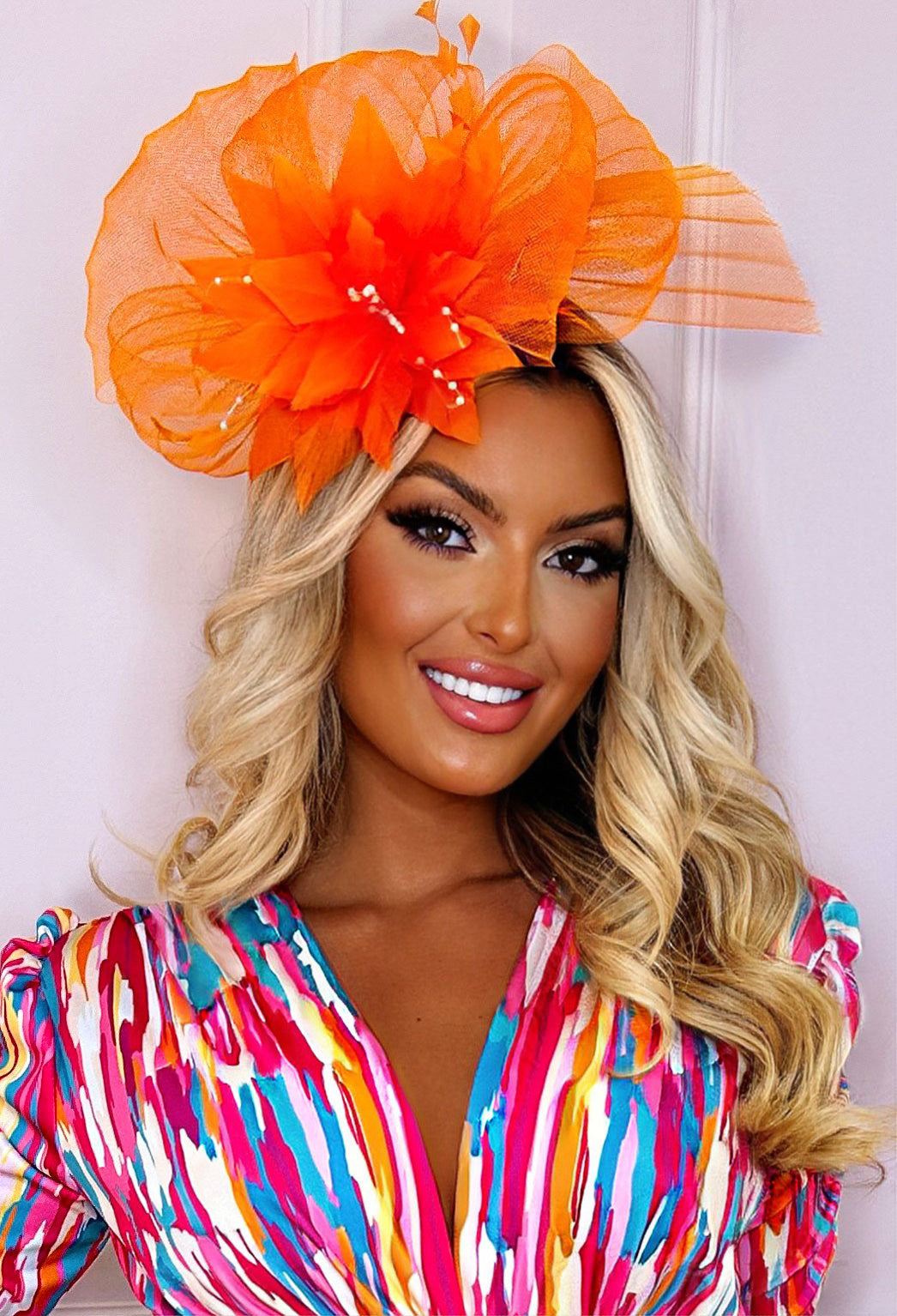 Know Your Worth Orange Fascinator