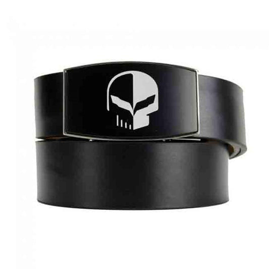C7 Corvette Racing Jake Leather Belt and Buckle - Black