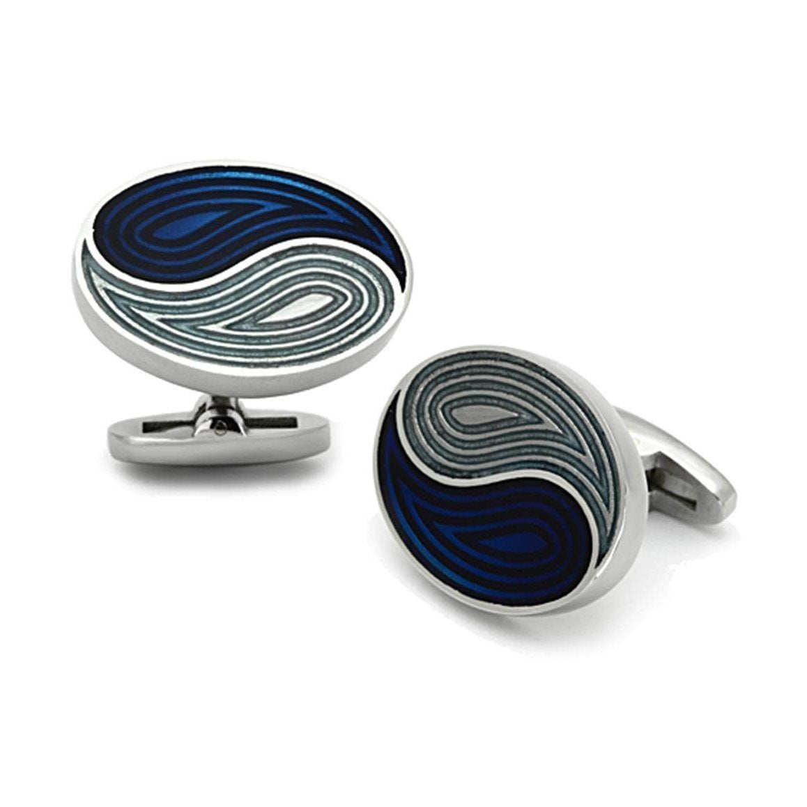 Men's Accessories - Cufflinks Men's Cufflinks - TK1240 - High polished (no plating) Stainless Steel Cufflink with Epoxy in Multi Color