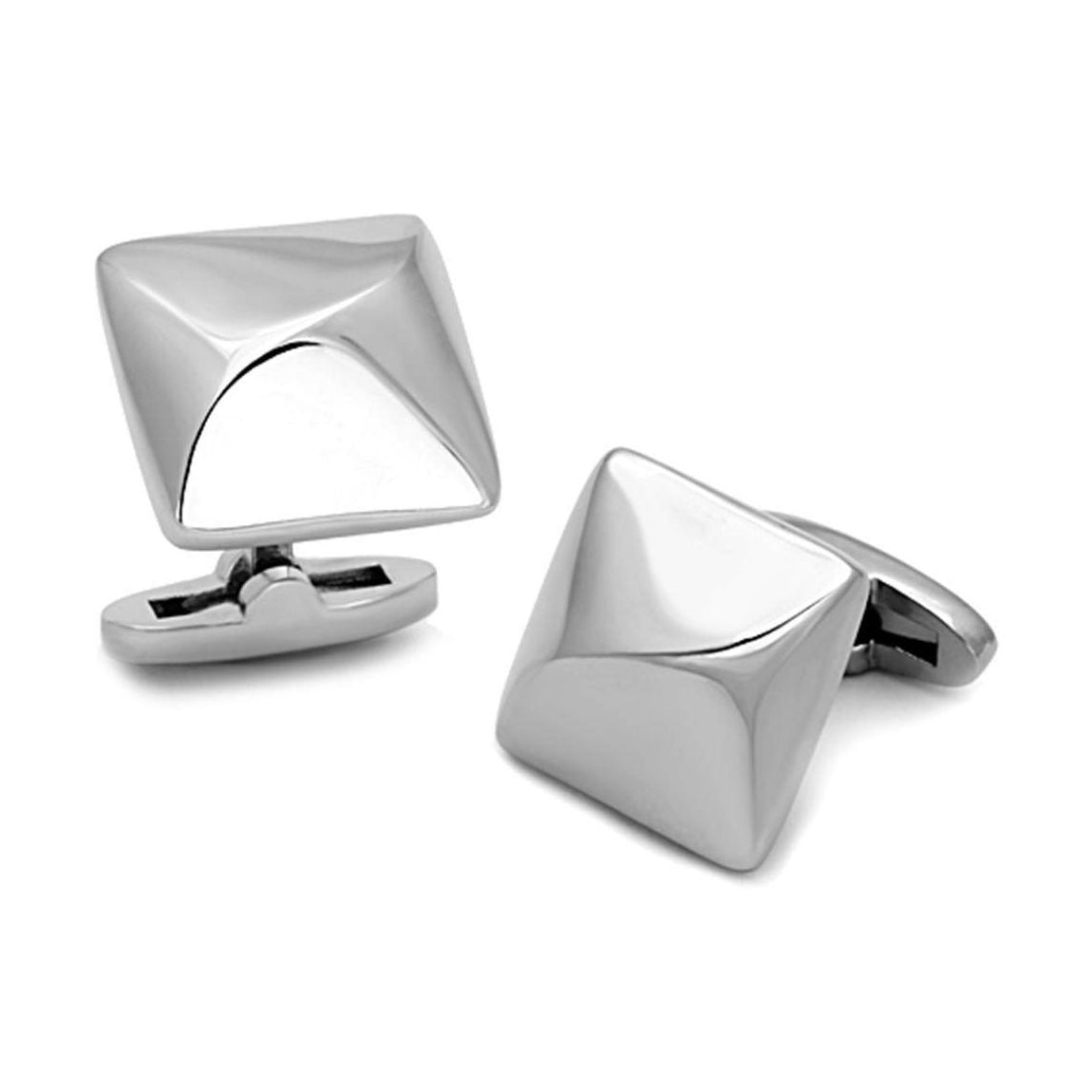 Men's Accessories - Cufflinks Men's Cufflinks - TK1247 - High polished (no plating) Stainless Steel Cufflink with No Stone