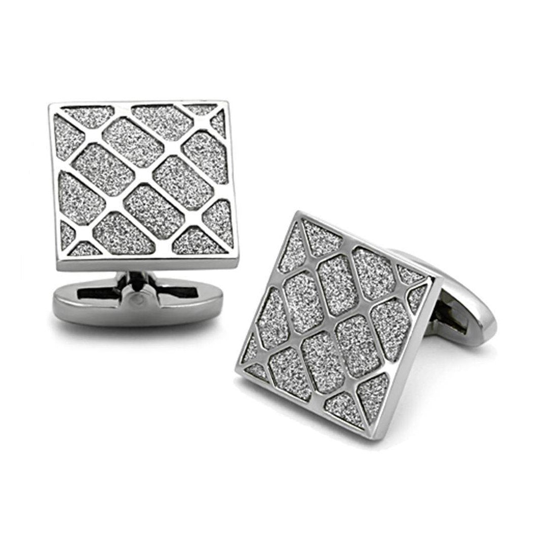 Men's Accessories - Cufflinks Men's Cufflinks - TK1252 - High polished (no plating) Stainless Steel Cufflink with No Stone