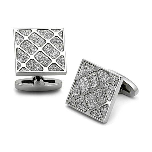 Men's Accessories - Cufflinks Men's Cufflinks - TK1252 - High polished (no plating) Stainless Steel Cufflink with No Stone
