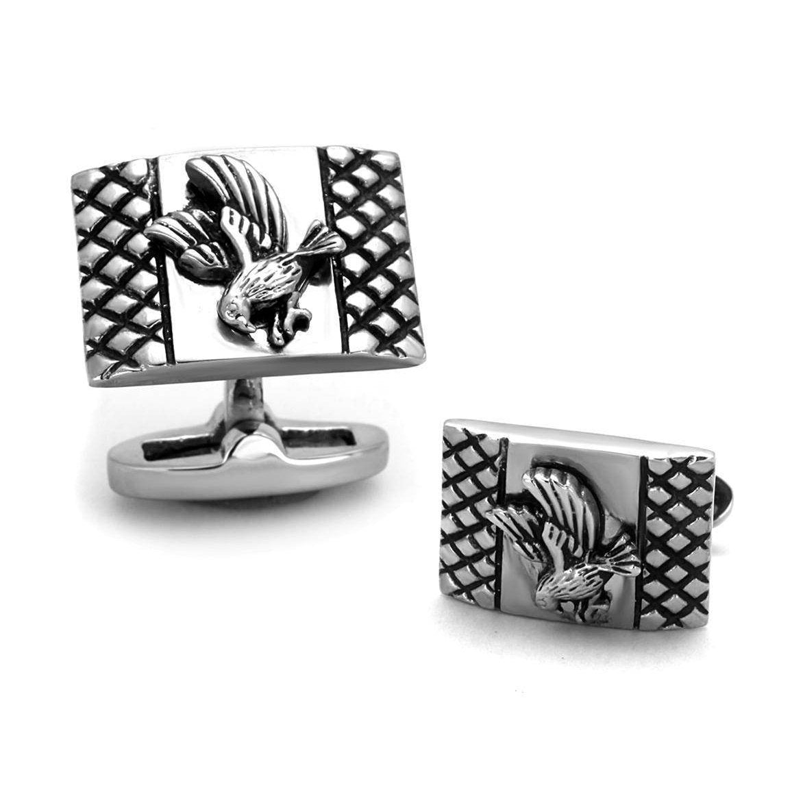 Men's Accessories - Cufflinks Men's Cufflinks - TK1655 - High polished (no plating) Stainless Steel Cufflink with No Stone