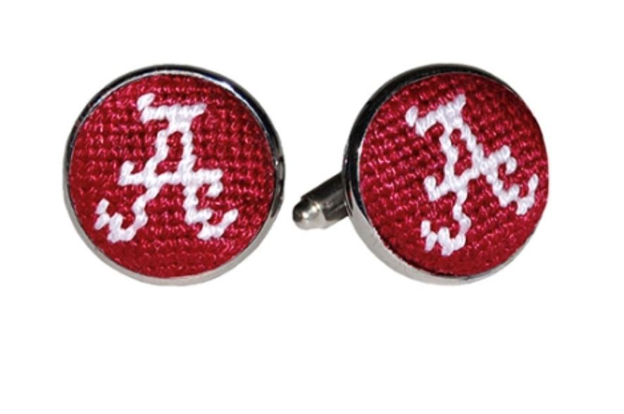 Needlepoint Cuff Links Cuff Links Smathers and Branson Alabama