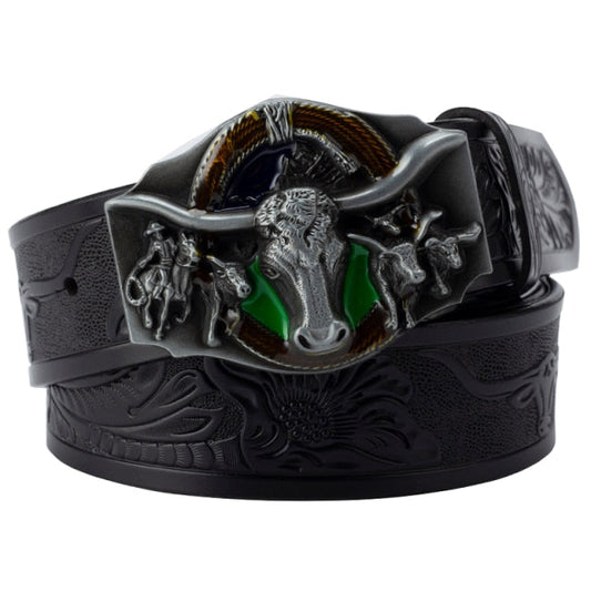 Genuine Leather Cowboy Belt