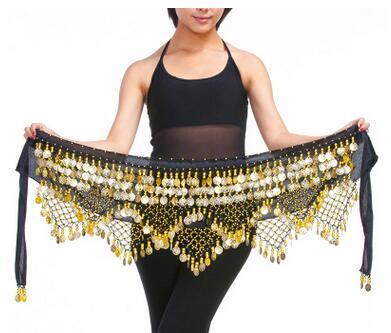 Golden Coins Sweet Belly Dance Hip Scarf Belt