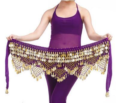 Golden Coins Sweet Belly Dance Hip Scarf Belt
