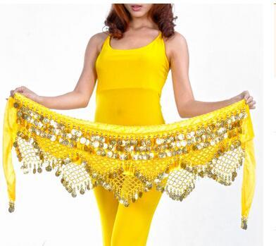 Golden Coins Sweet Belly Dance Hip Scarf Belt