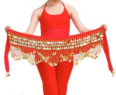 Golden Coins Sweet Belly Dance Hip Scarf Belt