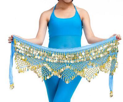 Golden Coins Sweet Belly Dance Hip Scarf Belt