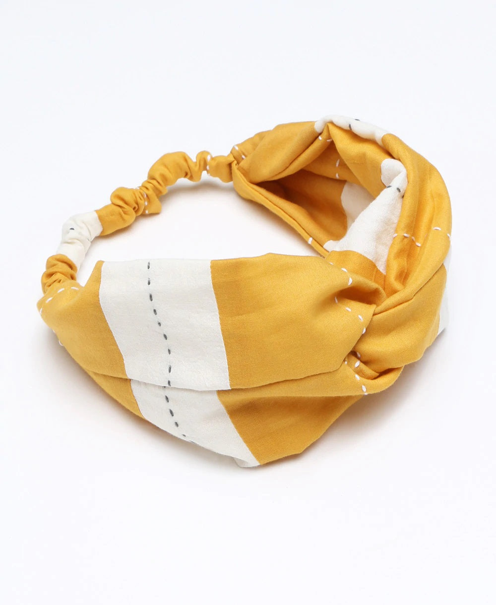 Stripe Twist Headband Hair Accessories Anchal Mustard